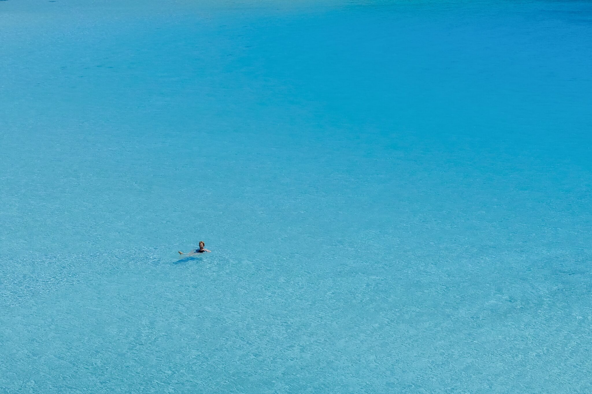 Clear blue water