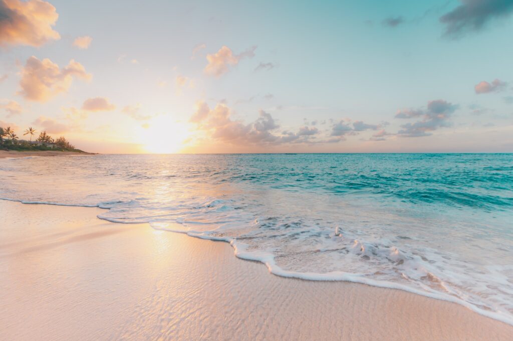 secluded beach of vilano in st augustine